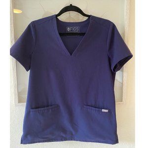 FIGS Women's CASMA Three-Pocket Scrub Top - Navy